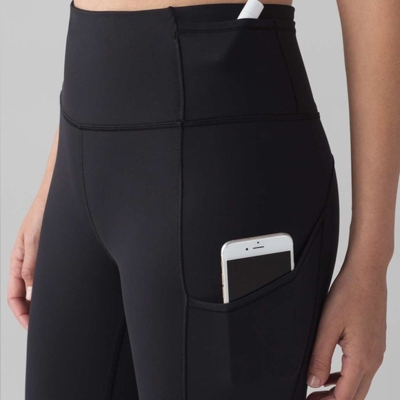 Lululemon sz 8 Fast & Free Crop II Nulux 19" Black High-Waisted Leggings - Picture 14 of 14